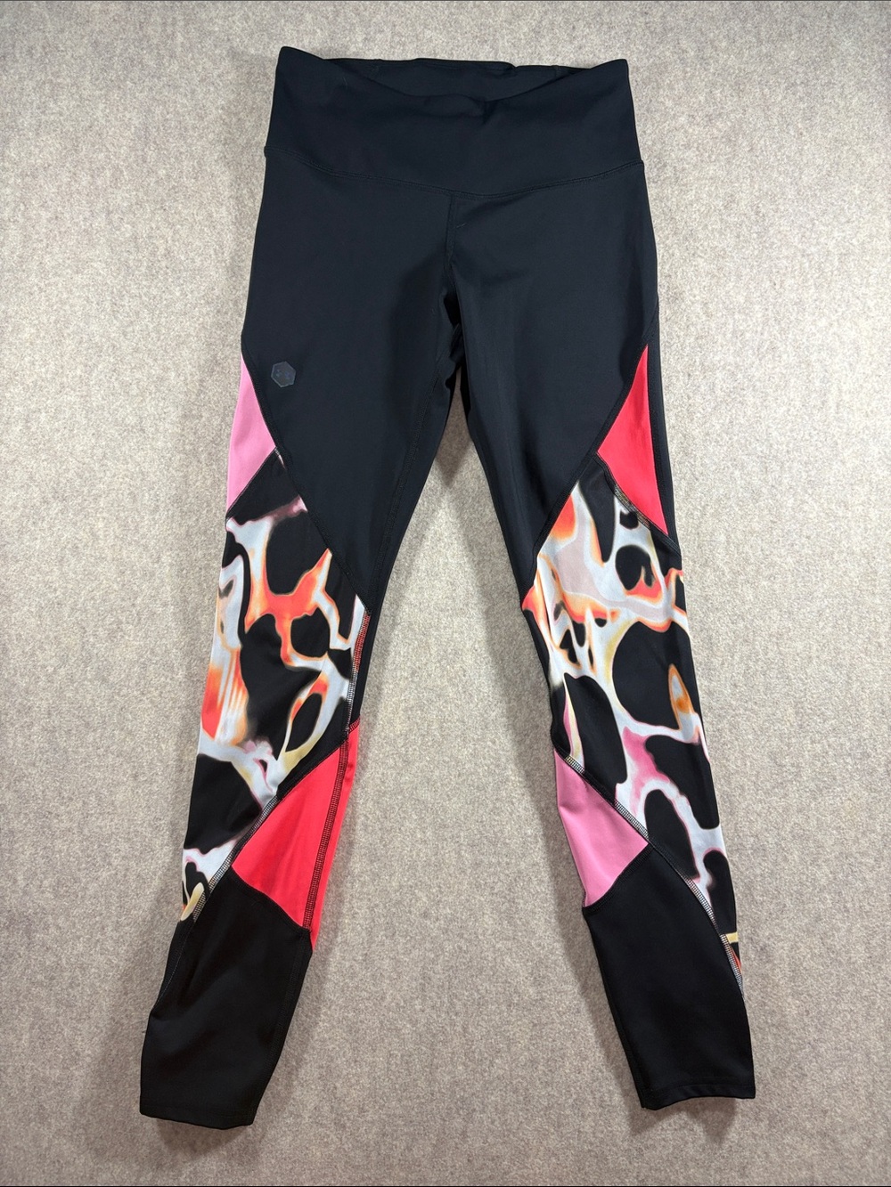 Under Armour Women’s RUSH Print Color Block Leggings size SM (1351730)